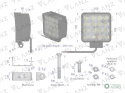 LAMPA ROB.LED KWADR.48W GLANZ