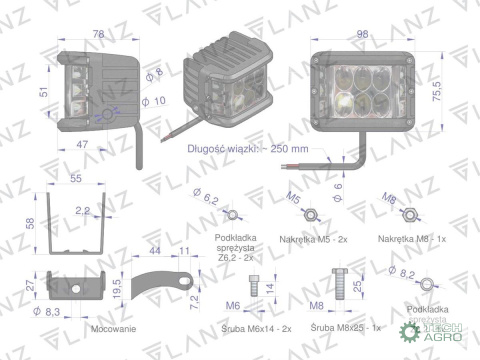 LAMPA ROB.LED.KWADRATOWA SZER.48W GLANZ LAMPA ROB.LED.KWADRATOWA SZER.48W GLANZ