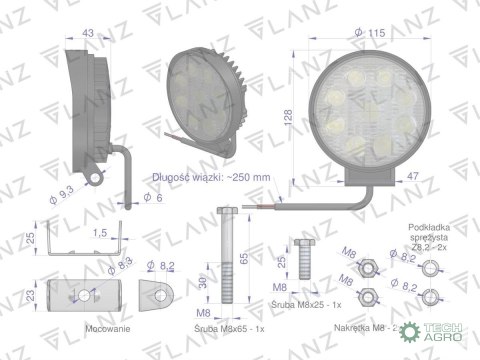 LAMPA ROB.LED OKR.27W GLANZ LAMPA ROB.LED OKR.27W GLANZ