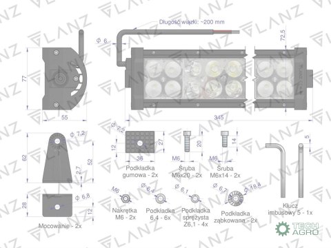 LAMPA ROB.LED PROST.72W GLANZ LAMPA ROB.LED PROST.72W GLANZ