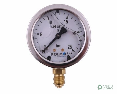 MANOMETR GLIC.0-25 BAR G1/4" M63 .POLM O PRZYŁĄCZE DOLNE MANOMETR GLIC.0-25 BAR G1/4" M63 .POLM O PRZYŁĄCZE DOLNE