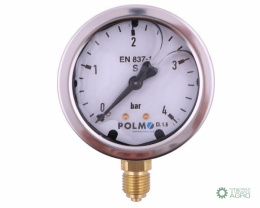 Manometr glicerynowy M63 0-4 bar dolne przyłącze G1/4