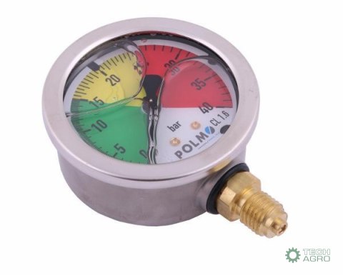 Manometr glicerynowy M63 0-40 bar gwint M12x1.5 dolne przyłącze. obudowa kwasoodporna. Opryskiwacz POLMO Manometr glicerynowy M63 0-40 bar gwint M12x1.5 dolne przyłącze. obudowa kwasoodporna. Opryskiwacz POLMO