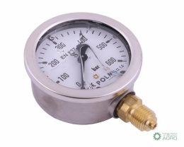 Manometr glicerynowy M63 0-600 bar dolne przyłącze G1/4