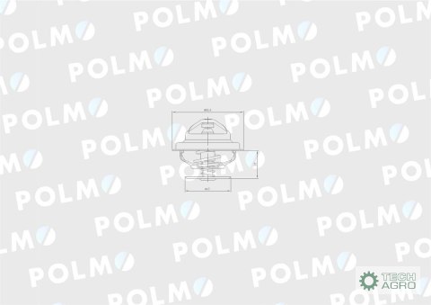 Termostat F1192000500040 Deutz Fendt POLMO Termostat F1192000500040 Deutz Fendt POLMO