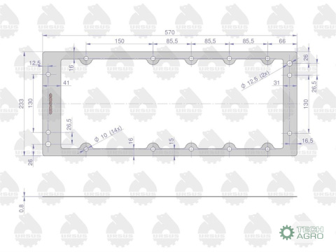 Uszczelka korpusu tylnego mostu górna krążelit 0.8mm C-330 ( sprzedawane po 5 ) ORYGINAŁ URSUS Uszczelka korpusu tylnego mostu górna krążelit 0.8mm C-330 ( sprzedawane po 5 ) ORYGINAŁ URSUS