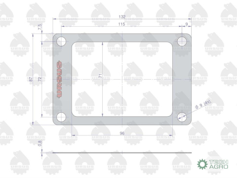 Uszczelka pokrywki pochwy krążelit 0.8mm C-330 ( sprzedawane po 10 ) ORYGINAŁ URSUS Uszczelka pokrywki pochwy krążelit 0.8mm C-330 ( sprzedawane po 10 ) ORYGINAŁ URSUS