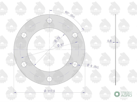 Uszczelka pokrywy WOM krążelit 0.8mm C-330 ( sprzedawane po 10 ) ORYGINAŁ URSUS Uszczelka pokrywy WOM krążelit 0.8mm C-330 ( sprzedawane po 10 ) ORYGINAŁ URSUS