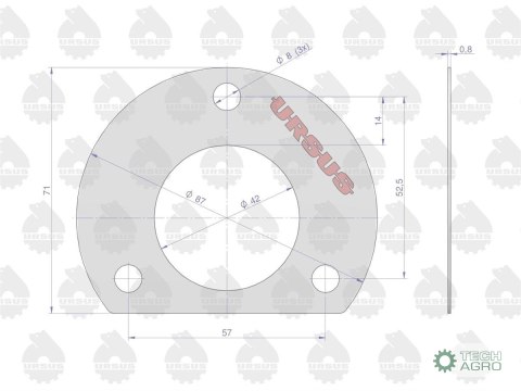 Uszczelka pokrywy dźwigni blokady krążelit 0.8mm Zetor ( sprzedawane po 10 ) ORYGINAŁ URSUS Uszczelka pokrywy dźwigni blokady krążelit 0.8mm Zetor ( sprzedawane po 10 ) ORYGINAŁ URSUS