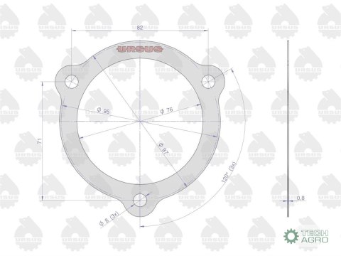 Uszczelka pokrywy wałka sprzęgła krążelit 0.8mm Zetor ( sprzedawane po 10 ) ORYGINAŁ URSUS Uszczelka pokrywy wałka sprzęgła krążelit 0.8mm Zetor ( sprzedawane po 10 ) ORYGINAŁ URSUS