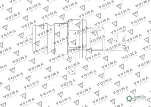 ZAWÓR WT.HYDR.EURO M18X1.5 GZ VOIMA ZAWÓR WT.HYDR.EURO M18X1.5 GZ VOIMA