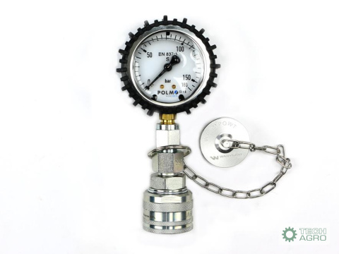 Zestaw pomiarowy ciśnienia hydrauliki z manometrem 160 bar wtyczka skręcana Waryński Zestaw pomiarowy ciśnienia hydrauliki z manometrem 160 bar wtyczka skręcana Waryński
