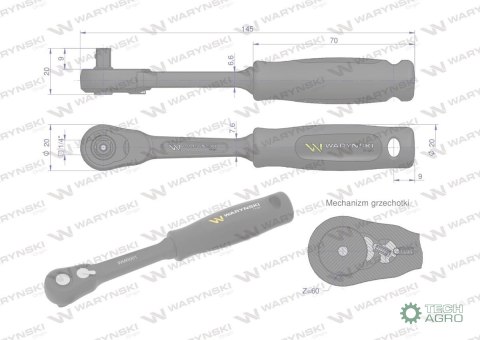 "Grzechotka 1/4"". 60 T, o zwiększonej o porności. Waryński "Grzechotka 1/4"". 60 T, o zwiększonej o porności. Waryński