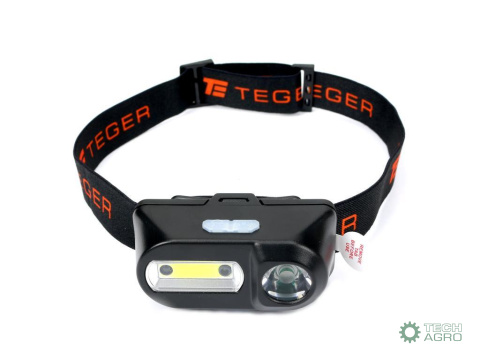Latarka czołówka LED COB 200 Lm z czujnikiem ruchu USB Teger Latarka czołówka LED COB 200 Lm z czujnikiem ruchu USB Teger