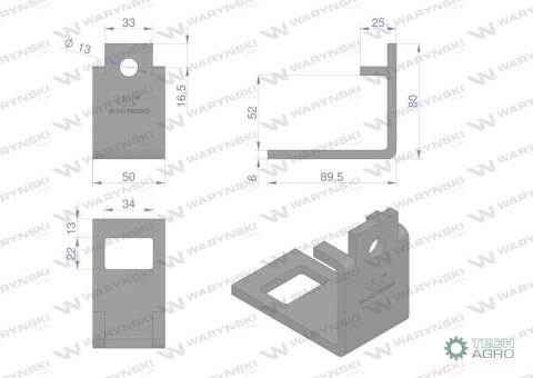 Nakładka zęba agregatu 32x10 plus 32X10 na profil 50x50 Waryński (sprzedawane po 20) Nakładka zęba agregatu 32x10 plus 32X10 na profil 50x50 Waryński (sprzedawane po 20)