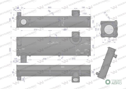 Tłumik poziomy Renault RL13313 WARYŃSKI Tłumik poziomy Renault RL13313 WARYŃSKI