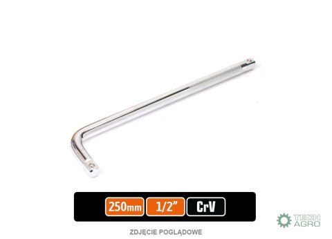 Pokrętło do nasadek TYP L 1/2" 250 mm / TEGER Pokrętło do nasadek TYP L 1/2" 250 mm / TEGER