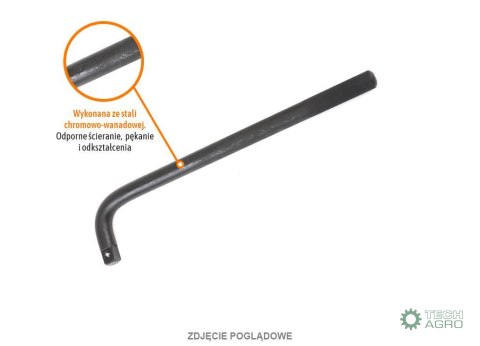 Pokrętło do nasadek TYP L 3/4" 450 mm - kute/ stal CrV 41V4 / TEGER Pokrętło do nasadek TYP L 3/4" 450 mm - kute/ stal CrV 41V4 / TEGER