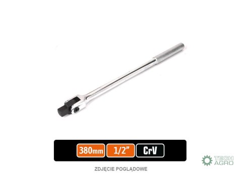 Pokrętło do nasadek obrotowe - uchylne 1/2" 380 mm / TEGER Pokrętło do nasadek obrotowe - uchylne 1/2" 380 mm / TEGER