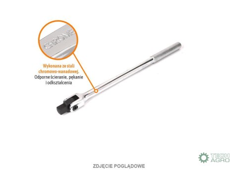 Pokrętło do nasadek obrotowe - uchylne 1/4" 150 mm / TEGER Pokrętło do nasadek obrotowe - uchylne 1/4" 150 mm / TEGER