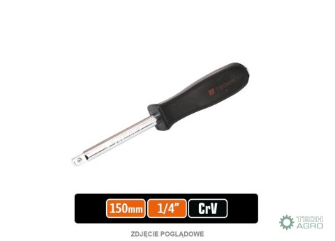 Pokrętło do nasadek wkrętakowe 1/4" 150 mm / TEGER Pokrętło do nasadek wkrętakowe 1/4" 150 mm / TEGER
