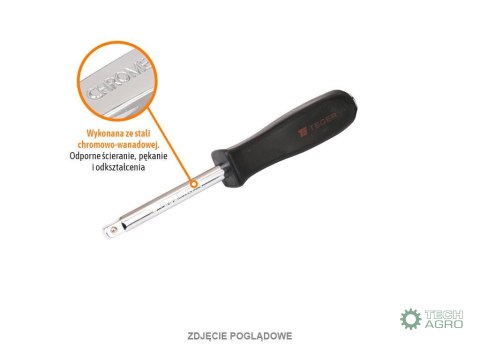 Pokrętło do nasadek wkrętakowe 1/4" 150 mm / TEGER Pokrętło do nasadek wkrętakowe 1/4" 150 mm / TEGER