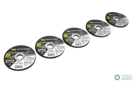 Tarcza do cięcia metalu 115 x1.0 x22.23 mm wielopak Waryński (sprzedawana po 25 szt) Tarcza do cięcia metalu 115 x1.0 x22.23 mm wielopak Waryński (sprzedawana po 25 szt)