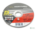 Tarcza do cięcia metalu i inoxu 125 x1. 0 x22.23 mm Waryński (sprzedawane po 5 szt po 5 szt)