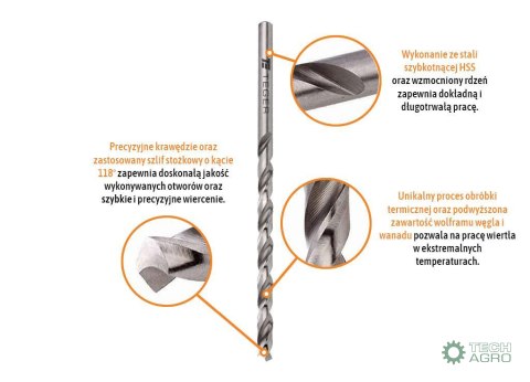 Wiertło do metalu HSS (DIN 338) 8.2 mm / TEGER (sprzedawane po 10) Wiertło do metalu HSS (DIN 338) 8.2 mm / TEGER (sprzedawane po 10)