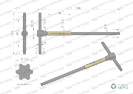 Klucz T ze spinnerem TORX T45 Waryński