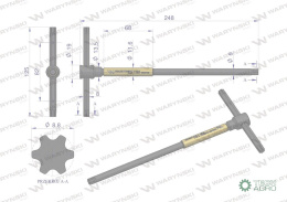 Klucz T ze spinnerem TORX T50 Waryński