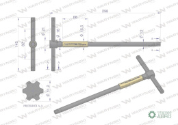 Klucz T ze spinnerem TORX T55 Waryński