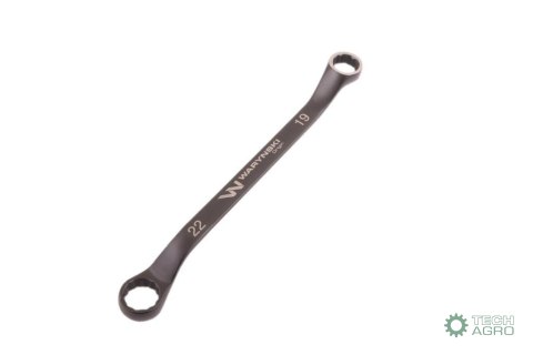 Klucz oczkowy odsadzony 19 x 22 mm. CrV standard ASME B107.9 Waryński Klucz oczkowy odsadzony 19 x 22 mm. CrV standard ASME B107.9 Waryński