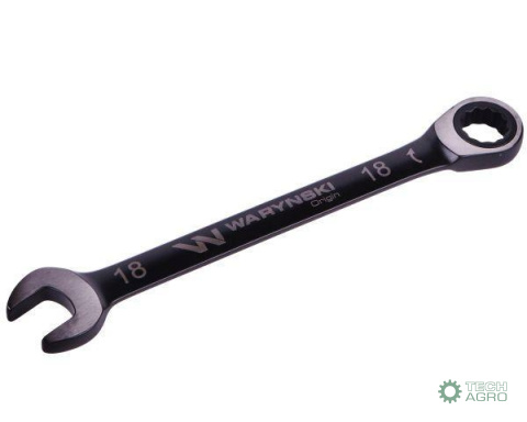 Klucz płasko-oczkowy 18 mm z grzechotką 72 zęby standard ASME B107-2010 Waryński Klucz płasko-oczkowy 18 mm z grzechotką 72 zęby standard ASME B107-2010 Waryński