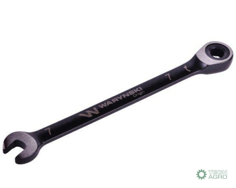 Klucz płasko-oczkowy 7 mm z grzechotką 72 zęby standard ASME B107-2010 Waryński Klucz płasko-oczkowy 7 mm z grzechotką 72 zęby standard ASME B107-2010 Waryński