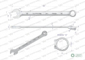 Klucz płaskooczkowy extra długi 30mm dł 404mm standard ASME B107.9M Waryński