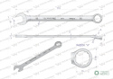 Klucz płaskooczkowy extra długi 46mm dł 613mm standard ASME B107.9M Waryński