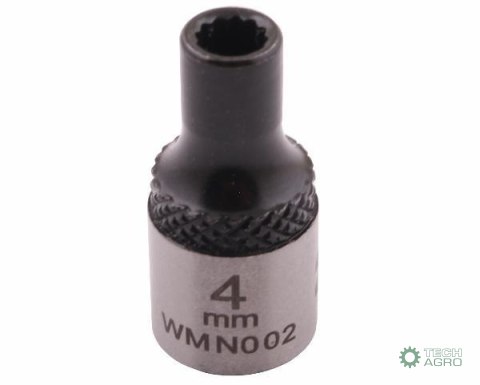 "Nasadka dwunastokątna 1/4"". 4 mm. CrV5 BV30. DIN 3124. Waryński "Nasadka dwunastokątna 1/4"". 4 mm. CrV5 BV30. DIN 3124. Waryński