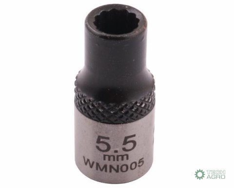 "Nasadka dwunastokątna 1/4"". 5.5 mm. Cr 50BV30. DIN 3124. Waryński "Nasadka dwunastokątna 1/4"". 5.5 mm. Cr 50BV30. DIN 3124. Waryński