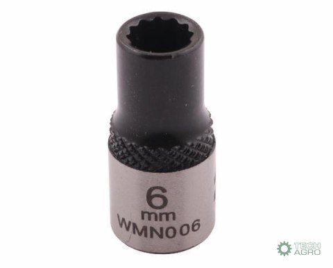 "Nasadka dwunastokątna 1/4"". 6 mm. CrV5 BV30. DIN 3124. Waryński "Nasadka dwunastokątna 1/4"". 6 mm. CrV5 BV30. DIN 3124. Waryński