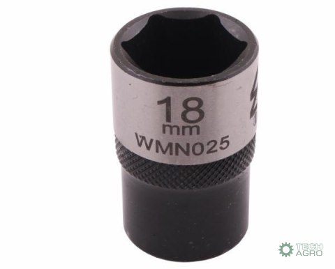 "Nasadka sześciokątna 1/2"". 18 mm. CrV5 BV30. DIN 3124. Waryński "Nasadka sześciokątna 1/2"". 18 mm. CrV5 BV30. DIN 3124. Waryński