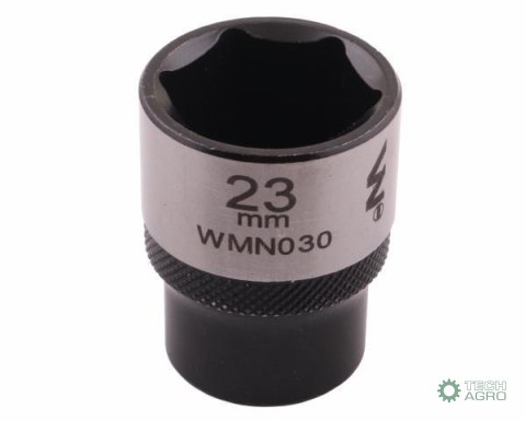 "Nasadka sześciokątna 1/2"". 23 mm. CrV5 BV30. DIN 3124. Waryński "Nasadka sześciokątna 1/2"". 23 mm. CrV5 BV30. DIN 3124. Waryński