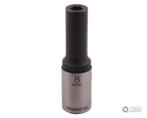 "Nasadka sześciokątna 1/2"". 8 mm. długa CrV50BV30. DIN 3124. Waryński "Nasadka sześciokątna 1/2"". 8 mm. długa CrV50BV30. DIN 3124. Waryński