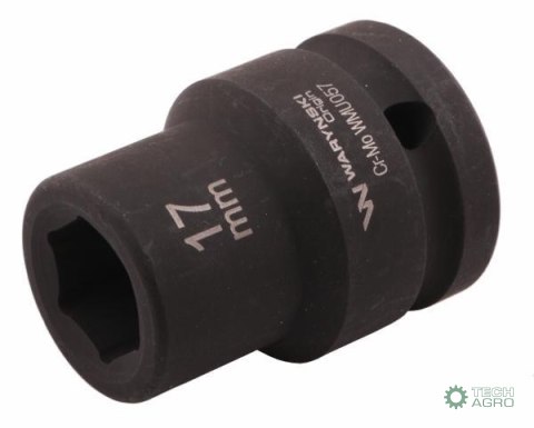 Nasadka udarowa sześciokątna 3/4". 17 mm. CrMo. DIN 3129. Waryński Nasadka udarowa sześciokątna 3/4". 17 mm. CrMo. DIN 3129. Waryński
