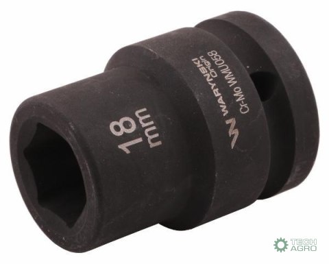 Nasadka udarowa sześciokątna 3/4". 18 mm. CrMo. DIN 3129. Waryński Nasadka udarowa sześciokątna 3/4". 18 mm. CrMo. DIN 3129. Waryński
