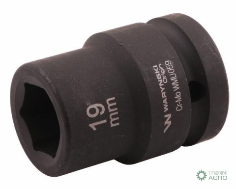 Nasadka udarowa sześciokątna 3/4". 19 mm. CrMo. DIN 3129. Waryński Nasadka udarowa sześciokątna 3/4". 19 mm. CrMo. DIN 3129. Waryński