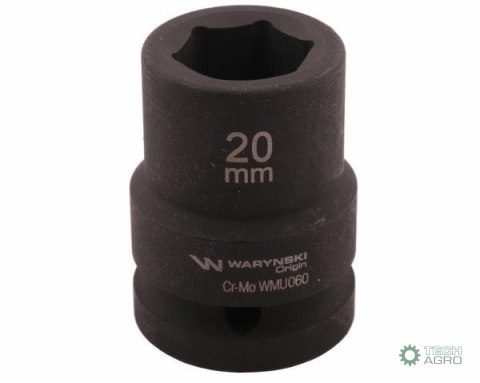 Nasadka udarowa sześciokątna 3/4". 20 mm. CrMo. DIN 3129. Waryński Nasadka udarowa sześciokątna 3/4". 20 mm. CrMo. DIN 3129. Waryński
