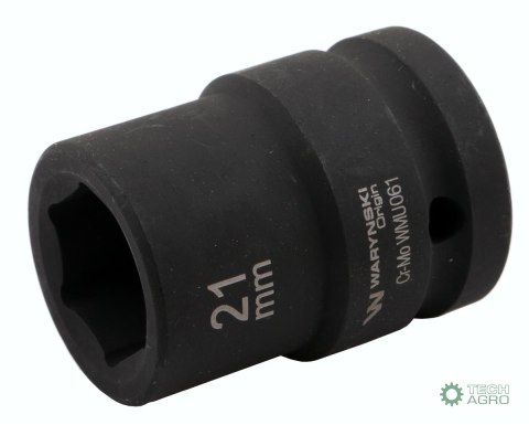 Nasadka udarowa sześciokątna 3/4". 21 mm. CrMo. DIN 3129. Waryński Nasadka udarowa sześciokątna 3/4". 21 mm. CrMo. DIN 3129. Waryński