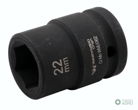 Nasadka udarowa sześciokątna 3/4". 22 mm. CrMo. DIN 3129. Waryński Nasadka udarowa sześciokątna 3/4". 22 mm. CrMo. DIN 3129. Waryński