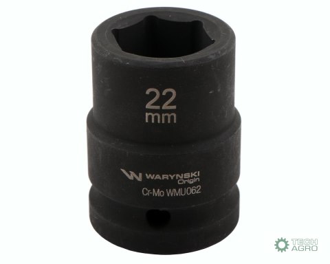 Nasadka udarowa sześciokątna 3/4". 22 mm. CrMo. DIN 3129. Waryński Nasadka udarowa sześciokątna 3/4". 22 mm. CrMo. DIN 3129. Waryński